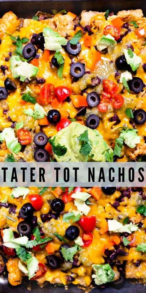 Loaded Tater Tot Nachos, Nacho Tots Recipe, Tater Tot Topping Ideas, Nacho Tater Tots, Blackstone Recipes With Ground Beef, Tater Tot Nachos Ground Beef, Blackstone Tater Tots, Tater Tot Meals, Tater Nachos