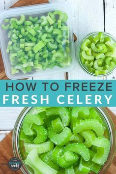 Freezing Celery, Freeze Celery, Freeze Veggies, How To Freeze Celery, Freeze Vegetables, Food Freezing, Freezing Food Guide, Freeze Fruit, Freezing Veggies