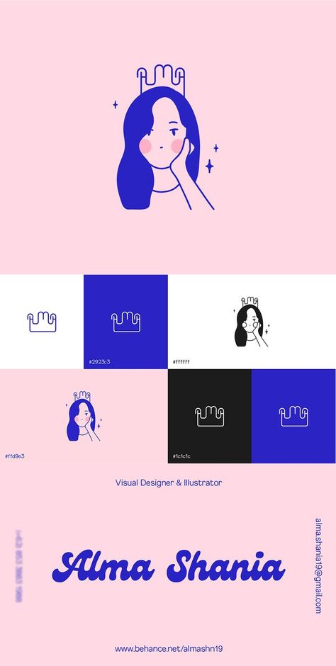 Graphic Design Self Branding, Illustrator Personal Branding, Personal Design Logo, Personal Logo For Graphic Designer, Personal Branding Illustration, Visual Communication Design Portfolio, Personal Brand Graphic Design, Personal Branding Logo Ideas, Personal Brand Identity Design