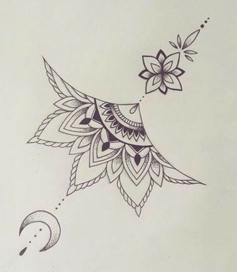 Mandala Underboob Tattoo Design, Infected Tattoo, Underboob Tattoo Designs, Underboob Tattoo, Chest Tattoos For Women, Inspiration Tattoos, Dope Tattoos For Women, Mandala Tattoo Design, Sternum Tattoo