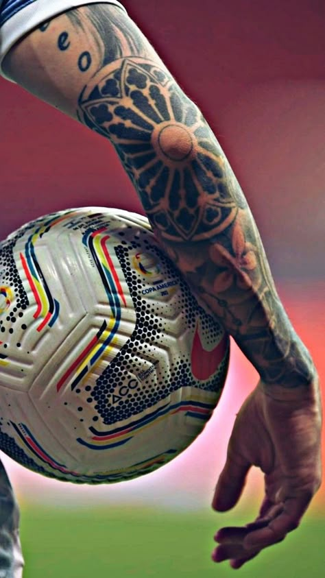 Messi Elbow Tattoo, Messi Hand Tattoo, Messi Tattoo Arm, Messi Tattoo, Mandala Tattoo Men, Gym Workout Guide, Messi Videos, Band Tattoo Designs, Light Tattoo