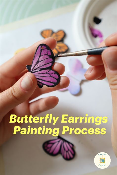 A truly fine clay jewelry, hand-painted with dedication and love.🦋😍 Inspired by the subtlety of nature, these new designs are inspired by the natural harmony of fauna. Each wing is molded and painted by hand, one by one, with a added varnish finishing. ➡️Shop now!🔴 Hand Painted Earrings, Molding Clay, Purple Butterfly, Butterfly Earrings, Painting Process, Wedding Earrings, Clay Jewelry, Clay Earrings, Gifts For Her