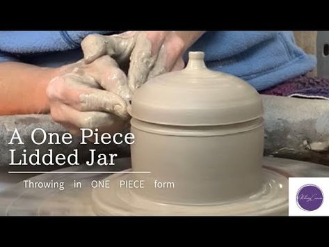 Ceramic Vessel With Lid, Easy Thrown Pottery, Pottery Wheel Creations, How To Throw A Lidded Jar, Throwing Lidded Jars, Throwing A Lidded Jar, Wheel Projects Pottery, Things To Throw On The Wheel, Ceramics Lidded Jar