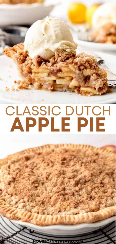 Dutch Apple Pie Topping, Apple Pie From Scratch, Dutch Apple Pie Recipe, Apple Crumble Pie, Homemade Apple Pie Filling, Crumble Pie, Dessert Pie, Dutch Apple Pie, Homemade Apple Pie