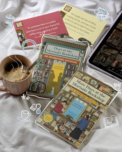 💬 What type of book is your favorite to curl up with when you just need a bit of comfort and calm? Imagine walking into a little bookstore tucked away on a quiet street, where the air is thick with the scent of old paper and stories waiting to be discovered. That’s the feeling Days at the Morisaki Bookshop and More Days at the Morisaki Bookshop give you. They’re not about anything crazy happening, they’re about life in its simplest, most beautiful form.❤️‍🩹 Takako, the main character, start... Books About Bookshops, Days At The Morisaki Bookshop Aesthetic, Days At The Morisaki Bookstore, Days At Morisaki Bookshop, Aesthetic Book Photography, Books Recs, Bookstore Ideas, Books Recommendations, Books Romance Novels