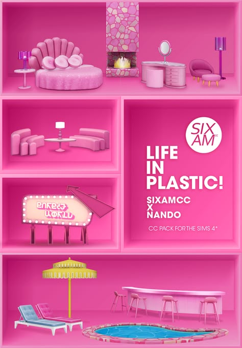 Sims 4 Barbie Decor Cc, Sims 4 Bratz Furniture, Sims 4 Barbie Furniture, Sims 4 Barbie Furniture Cc, Barbie Sims 4 Cc Patreon, Sims 4 Cc Bratz Decor, Sims 4 Colorful Furniture Cc, Sims 4 Pink Furniture, Ts4 Barbie Cc