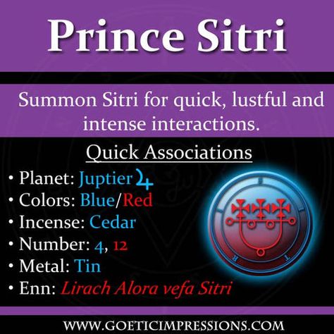 Prince Sitri reference sheet. Sitri Goetia, Magical Herbs Witchcraft, Satanic Bible, Herbs Witchcraft, The Satanic Bible, Love And Relationships, Magical Herbs, Switch Words, For Love