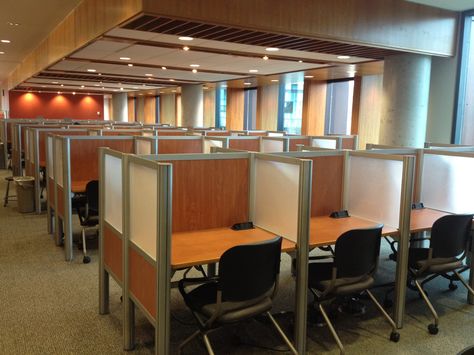 Study carrels Library Space, Ram Navmi, Study Hall, Study Cafe, Cool Office, Space Design, Office Furniture, Ram, Design Ideas