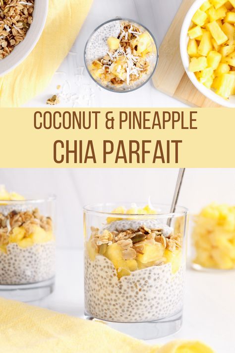 Chia Seed Parfait, Pudding Recipes Healthy, Coconut Chia Seed, Coconut Chia Seed Pudding, Chia Pudding Recipes Healthy, Chia Parfait, Coconut Chia Pudding, Healthy Diet Food, Vegan Breakfast Ideas