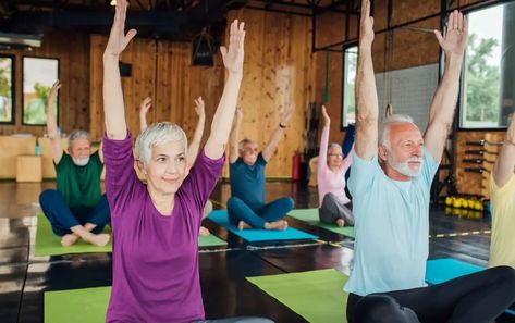 Elderly Yoga, Poses To Try, Yoga For Seniors, Yoga Aesthetic, Bamboo Stick, Benefits Of Yoga, How To Start Yoga, Elderly People, Senior Fitness