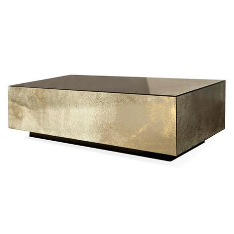 Sophie Tree Trunk Coffee Table, Cube Coffee Table, Interior Design Living Room Modern, Floor Samples, Antiqued Mirror, Mirrored Coffee Tables, Gold Coffee Table, Luxury Table, Antique Kitchen