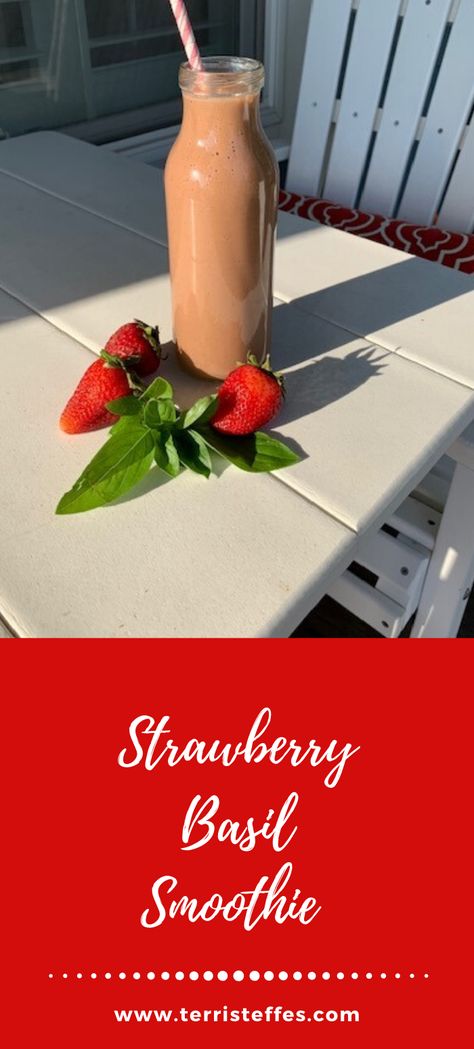 A delicious alternative to spinach, basil adds a nice finish to this strawberry forward smoothie. #smoothies #strawberrysmoothie #basil #strawberrybasil Strawberry Basil Smoothie, Basil Smoothie, Strawberry Basil, Summer Recipes Dinner, Easy Summer Meals, Healthy Summer Recipes, Vanilla Almond Milk, Summer Dessert Recipes, Pinterest Party