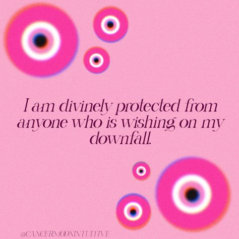 Eye Affirmations, Evil Eye Quotes, Evil Eye Meaning, Divinely Protected, Spirituality Affirmations, Energy Healing Spirituality, Vision Board Affirmations, Jealous Of You, Pink Quotes