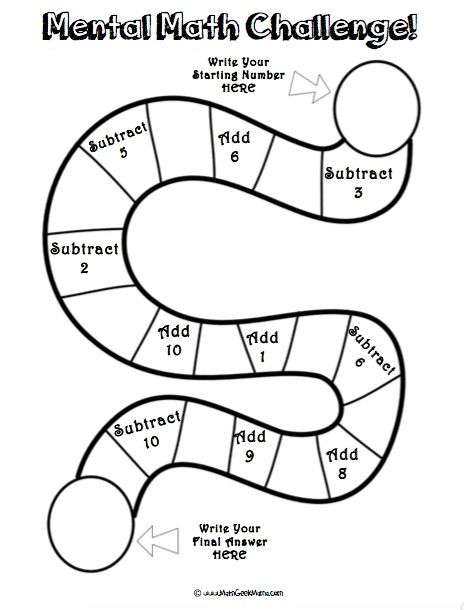 Mental Math Challenge1 Math Summer Camp, Brain Math, Math Camp, Kids Exercise, 6th Grade Math, Maths Games, Math Geek, Summer Math, Math Challenge