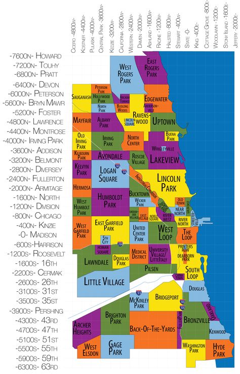 Chicago Neighborhoods Map, Map Of Chicago, Chicago Street, Park Square, Chicago Map, Center Park, Chicago Neighborhoods, Cottage Grove, State Street