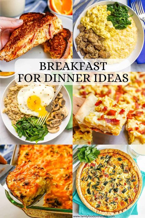 Make breakfast for dinner part of your regular rotation with this list of delicious and easy ideas and recipes, including breakfast sandwiches, omelets, savory oatmeal bowls, breakfast pizza and more! Oatmeal Bowls Breakfast, Easy Breakfast For Dinner, Breakfast Dinner Ideas, Breakfast For Dinner Ideas, Dinner Ideas Recipes, Breakfast Nachos, Savory Oatmeal, Make Ahead Breakfast Casserole, Amazing Breakfast