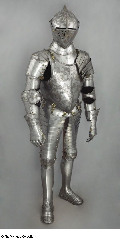 real armor  | Full armour Probably Anton Peffenhauser (c. 1525 - 1603) , Armorer Augsburg, Ge… | Arms, Armor ... Tiefling Paladin, Medieval Knight Armor, Augsburg Germany, Helmet Armor, Century Armor, Historical Armor, Knight Armor, Arm Armor, Suit Of Armor