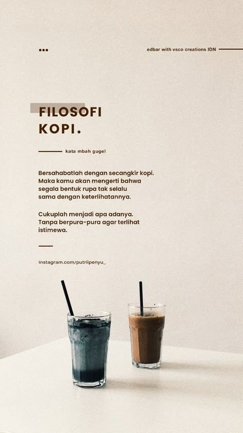 Filosofi kopi in 2022 | Inspirasi tipografi, Tipografi, Tipografi desain grafis Kopi Quotes, Inpirational Quotes, Spirit Quotes, Instagram Graphic, Dear Self Quotes, Typography Poster Design, Instagram Layout, Instagram Ideas Photography, Business Powerpoint Templates