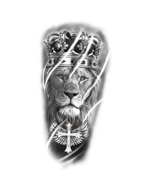 Crown Lion Tattoo, Lion With Crown Tattoo, Tattoo Lions, Tattoo Ink Colors, Tattoo 2023, Tattoo Lion, Animals Tattoo, Lion Tattoo Design, Forearm Sleeve Tattoos