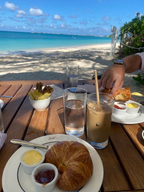 Coffee Shop On The Beach, Beach Coffee Shop Aesthetic, Coffee Beach Aesthetic, Coffee By The Beach, Beach Coffee Shop, Coffee And Beach, Coastal Cafe, Beachside Cafe, Breakfast Summer