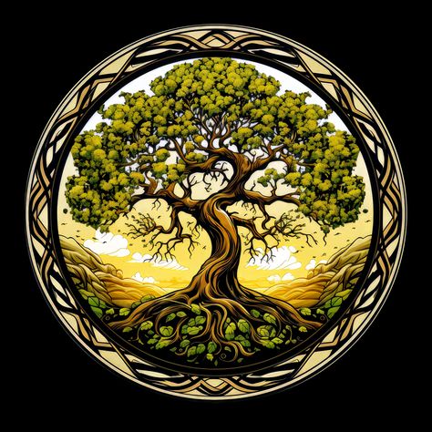 The Tree of Life in a Celtic style Tree Of Life Artwork, Yggdrasil Tree, Tree Of Life Art, Mandala Art Therapy, Tree Of Life Tattoo, Celtic Tree Of Life, Tree Logo, Mandala Tattoo Design, Celtic Style