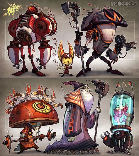 Ratchet and Clank by CreatureBox , via Behance Types Of Characters, Ratchet And Clank, Creature Concept Art, Creature Concept, Character Design References, Character Designs, Creature Design, Game Character, Character Design Inspiration