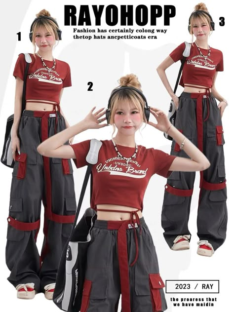 Acubi Outfits Y2k, Acubi Fashion Japan, Red Acubi Fashion, Colourful Acubi Fashion, W2k Outfits, Red Acubi Outfit, Red Cybercore Outfit, Y2k Acubi Fashion, Colorful Acubi Fashion