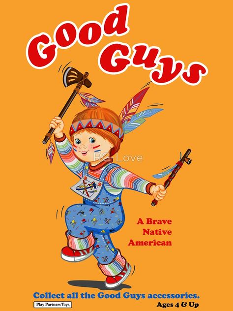 Good Guys - Native American - Child's Play - Chucky by RG-Love Child's Play Movie, Chucky Horror Movie, Native American Children, Childs Play Chucky, Chucky Doll, Ipad Snap, Nostalgic Images, Horror Movie Icons, High Noon