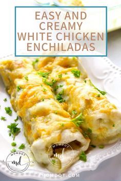 People describe this chicken recipe as “fabulous”, “perfect” and “family friendly” which is why I am so excited to share it with you from one of my dear friend's personal collections. She was more than happy to lend this recipe - and tips - so we can all experience a delicious meal (made at home) for dinner this week. #easyrecipes #recipeideas #recipe #yummy #forkids #chicken #enchiladas Creamy White Chicken Enchiladas, Bbq Pitmasters, White Chicken Enchiladas, Recipes Mexican, Enchiladas Recipe, Chicken Enchilada Recipe, Dinner This Week, Recipes Simple, Enchilada Recipes