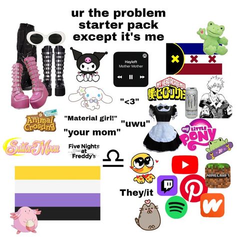 Ur The Problem Starter Pack, Roller Derby Drills, Wanna Be Friends, Girls Things, Mood Clothes, Niche Memes, Me In A Nutshell, Gay Memes, I Luv U