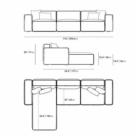 [New] Porter Sectional - Grande-Modern Felt: Alesund-Left-Hand-Facing [Local delivery only in Miami] | The Return Company Sectional Sofa Dimensions, Standard Size Of Sofa, Sofa Size Standard, Sofa Dimensions Cm, Porter Sectional, Sofa Plan, Dining Room Arrangement, Sofa Height, Interior Design Portfolio Layout