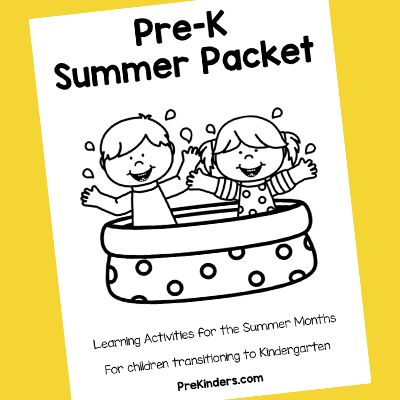 Pre-K Summer Packet - PreKinders Preschool Activities Pre K Summer School Ideas, Summer Pre K Worksheets, Summer Packets For Kindergarten Free, Get Ready For Kindergarten Summer Packet, Preschool Summer Packets Free Printable, Summer Kindergarten Worksheets, Summer Prek Activities, Pre K Summer Activities, Prek Summer Activities