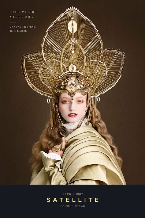 Eiko Ishioka, Photographie Portrait Inspiration, Fantasy Photography, 인물 사진, Fantasy Fashion, Versailles, Costume Design, Headdress, Body Painting