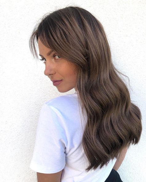 Macchiato Hair Color, Soft Brown Hair Color, Mouse Brown Hair, Brown Hair With Blonde Balayage, Mushroom Brown Hair, Soft Balayage, Mushroom Brown, Dimensional Blonde, Schwarzkopf Professional