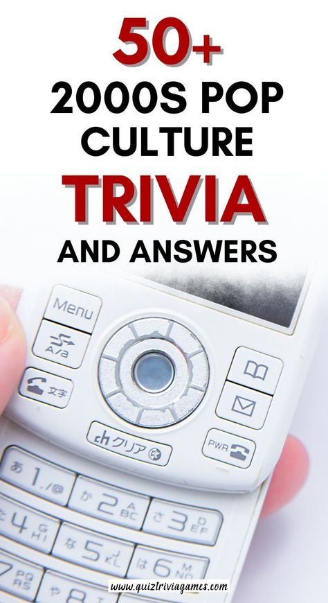 2000s Pop Culture quiz | 2000s Pop Culture trivia | 2000s Pop Culture questions and answers | 2000s Pop Culture quiz questions and answers | 2000s Pop Culture trivia questions and answers | 2000s Pop Culture multiple choice question and answers | 2000s Pop Culture quiz trivia | 2000s Pop Culture quiz questions | free 2000s Pop Culture trivia game | free 2000s Pop Culture trivia questions Pop Culture Trivia Questions And Answers, 90s Trivia Questions And Answers, Culture Questions, Film The Notebook, Pop Culture Quiz, 2000s Pop Culture, Pop Culture Trivia, 2000s Pop, Wii Sports