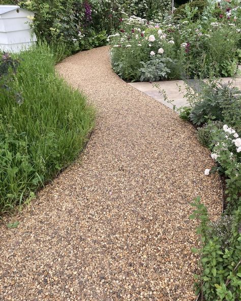 Garden Path Ideas - gravel Paving And Decking Together, Garden Road Walkways, Stone Path To Front Door, Gravel Path Ideas, Gravel Walkways Paths To Front Door, Gravel Pathway Walkways, Hoggin Path Garden, Gravel Walkways Paths, Pea Gravel Pathway