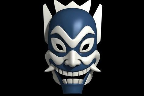 Avatar - Life Size The Blue Spirit Mask Papercraft Free Template Download Blue Spirit Mask, The Blue Spirit, Mask Papercraft, Blue Spirit, Blue Mask, Template Download, Avatar The Last Airbender, The Last Airbender, Life Size