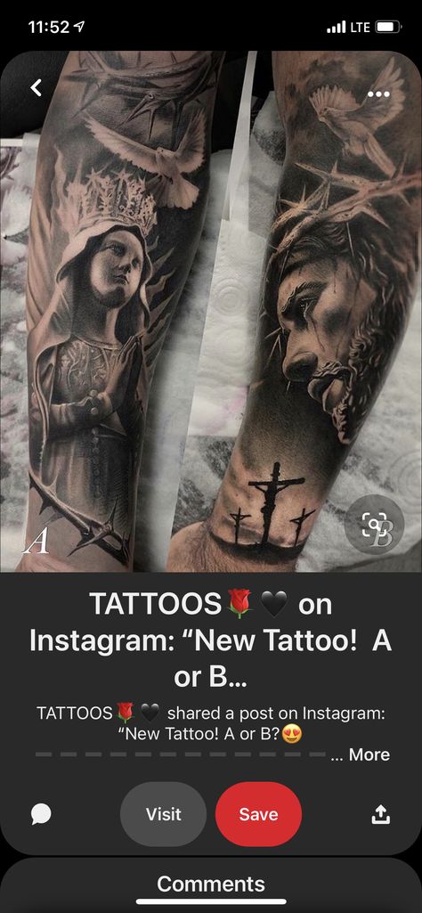 Jesus Tattoo Sleeve, Calf Sleeve Tattoo, Mother Mary Tattoos, Maria Tattoo, Arm Tattoos For Guys Forearm, Catholic Tattoos, Shadow Tattoo, Archangel Tattoo, Inner Forearm Tattoo