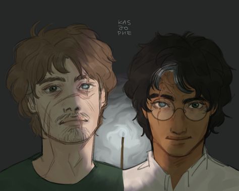 Dema Parbat x HP Remus And Harry, Remus Lupin Scars, Remus Lupin Fan Art, House Arryn, Harry Potter Scar, Wolf Star, Marauders Fan Art, Harry Potter Artwork, Harry Potter Headcannons