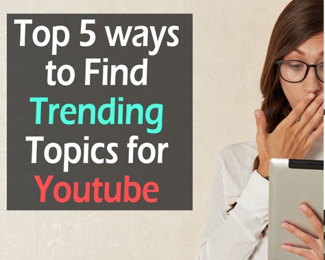 Top 5 ways to Find Trending Topics for Youtube, Learn the best and free ways to find super trending topics and searches on youtube, You can use these ideas for Video content, for blog posts, for future Online Projects Pinterest Trends, Youtube Search, Online Marketing Strategies, Youtube Subscribers, Interesting Topics, Blog Topics, Comparing Yourself To Others, Web Marketing, Marketing Strategies