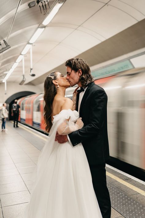 London underground wedding photos, London elopement, London wedding photographer, Monreal Bridal 'Tina' Wedding Dress Monreal Bridal, Townhall Wedding, London Elopement, Romantic Editorial, Gay Wedding Photos, London Couple, Photoshoot London, London Photoshoot, City Wedding Photos