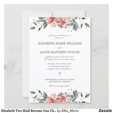 Elizabeth Second, Christian Wedding Invitation, Catholic Wedding Invitations, Christian Wedding Cards, Bouquets Of Roses, Christian Wedding Invitations, Confirmation Invitations, Simple Cross, Welcome Letters