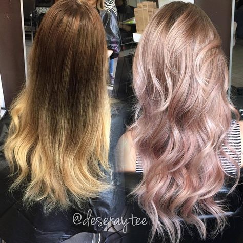 All I say is ❤️ at first sight #trends #color #hair #hairgasm #hairporn #haircolor #hairinspo #hairstyle #hairoftheday... Silver Balayage, Rose Gold Hair Blonde, Pink Hair Highlights, Canada Calgary, Blonde Hair Goals, Peach Hair, Lavender Hair, Brown Blonde Hair, Hair Color And Cut