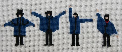 Borduurpatroon The Beatles Kruissteek *Cross Stitch Pattern ~"Help"~ Musical Cross Stitch, Beatles Cross Stitch, Beatles Embroidery, Beatles Help, The Beatles Help, Ray Charles, Batman Robin, James Brown, Tapestry Crochet