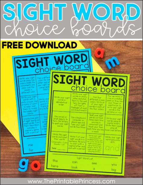 Sight Words Kindergarten Printables, High Frequency Words Activities, Sounds Activities, Sight Word Bingo, Printable Princess, Word Bingo, Bake Pumpkin, Fluency Activities, Morning Tubs