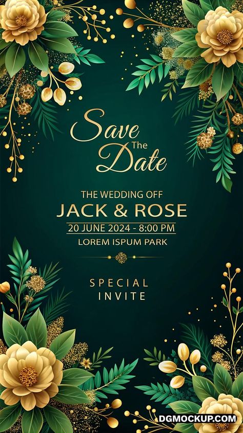 Wedding Invitation Greeting Card 3D Templates Free PSD - DG MOCKUP 3d Templates, Social Media Mockup, New Year Calendar, Wedding Elements, Wedding Invitation Card Design, Free Psd Mockups Templates, New Year Designs, Traditional Indian Wedding, Luxury Wedding Invitations