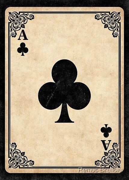 Ace Of Clubs, Club Tattoo, Card Tattoo Designs, Alice In Wonderland Aesthetic, Ace Card, Playing Cards Art, Gaming Posters, Playing Cards Design, Card Tattoo