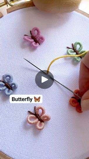 234K views · 4.2K reactions | Butterfly embroidery 🪡   #butterfly #fypシviralシ2024 #reelsviralシ #viralreelsシ #trendingreels #fypシ゚ #beautiful #embroidery | Creativity & Crafts | Creativity & Crafts · Original audio Simple Embroidery Butterfly, Simple Butterfly Embroidery, Small Butterfly Embroidery, 3d Butterfly Embroidery, Hand Embroidery Butterfly, 3d Hand Embroidery, Embroidery Butterfly, Embroidery Lessons, Simple Butterfly