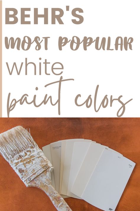 White Beige Paint Colors Behr, Behr Premium Plus Paint Colors, Perfect White Paint For Walls Behr, Beach House Behr Paint, Heavy Cream Paint Color Behr, Behr Eggshell Cream Paint, White Truffle Behr Paint, Behr Paint Whites Color Palettes, The Perfect White Paint For Walls