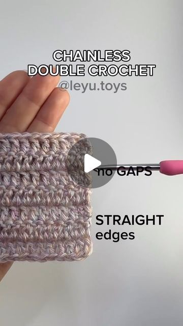 Leyu Toys on Instagram: "How to Chainless starting Double crochet. 

* No GAPS
* STRAIGHT edge 

Achieve clean double crochet edges by starting  a Chainless Double crochet instead of the traditional chain 3. This technique provides a neat look and a straight edge for your projects.

Come back to provide feedback, and please follow us for added motivation to share more tips with you @leyu.toys 

#crochet #crochettips #häkeln #ganchillo #вязание #häkelnlernen #leyutoys #croche #crochetofinstagram #yarnaddict" No Chain Double Crochet, Straight Edge Double Crochet, Double Crochet Straight Edges, Clean Edges Crochet, How To Make A Double Crochet Stitch, Chainless Starting Double Crochet, How To Keep Edges Straight In Crochet, Straight Edge Crochet, Chainless Double Crochet